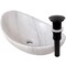 Novatto Carrera White Marble Slipper Vessel Sink and Matte Black Umbrella Drain NOSV-CWSMB - alternate 1